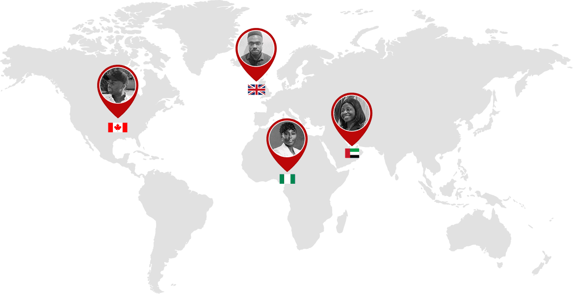 World Map showing global reach